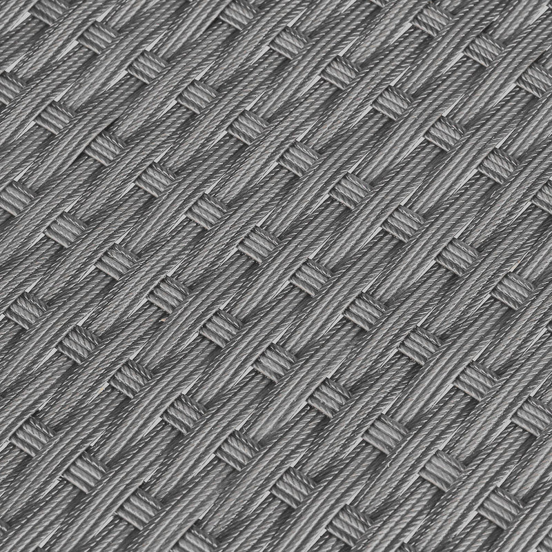 3PC Patio Furniture Bistro Set Wicker Outdoor Lounge Setting Grey - Furniture > Outdoor - Bedzy Australia