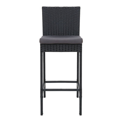 4-Piece Outdoor Bar Stools Dining Chair Bar Stools Rattan Furniture - Furniture > Outdoor - Bedzy Australia