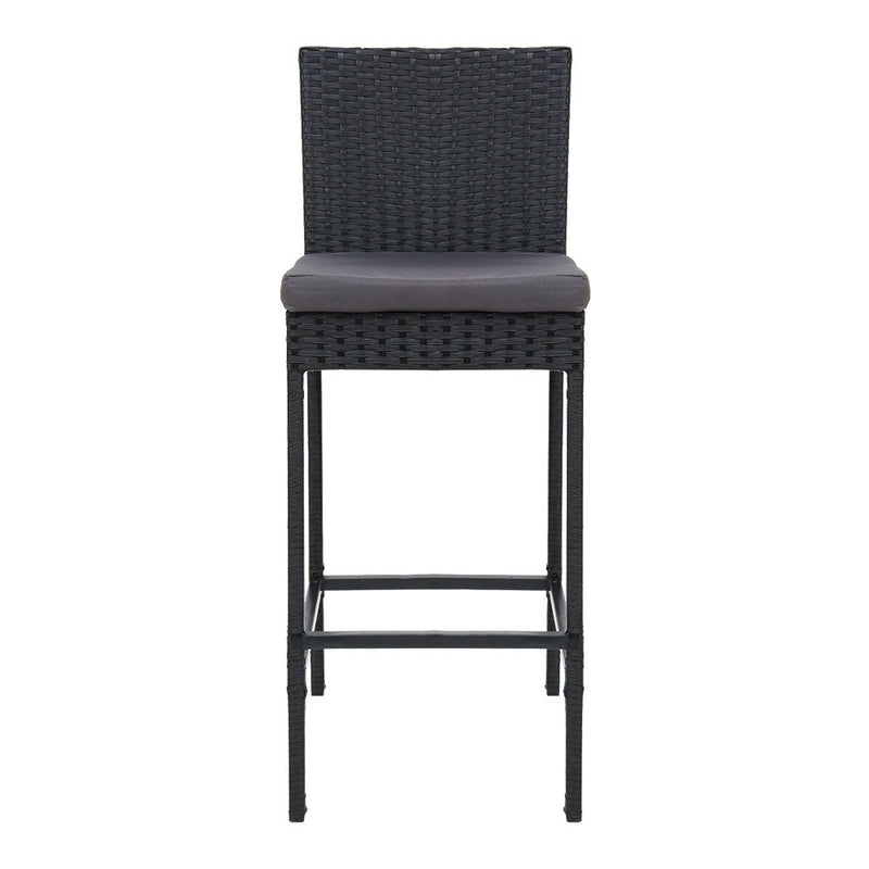 4-Piece Outdoor Bar Stools Dining Chair Bar Stools Rattan Furniture - Furniture > Outdoor - Bedzy Australia