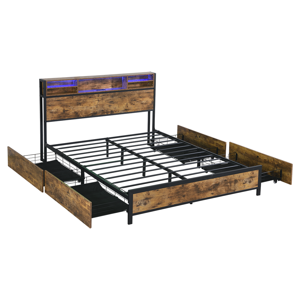 Levede bed frame queen-1973193466980732936