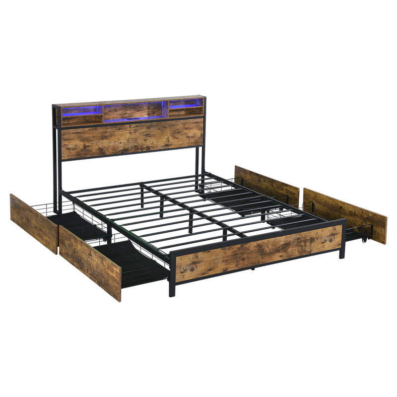 Levede bed frame queen-1973193466980732936