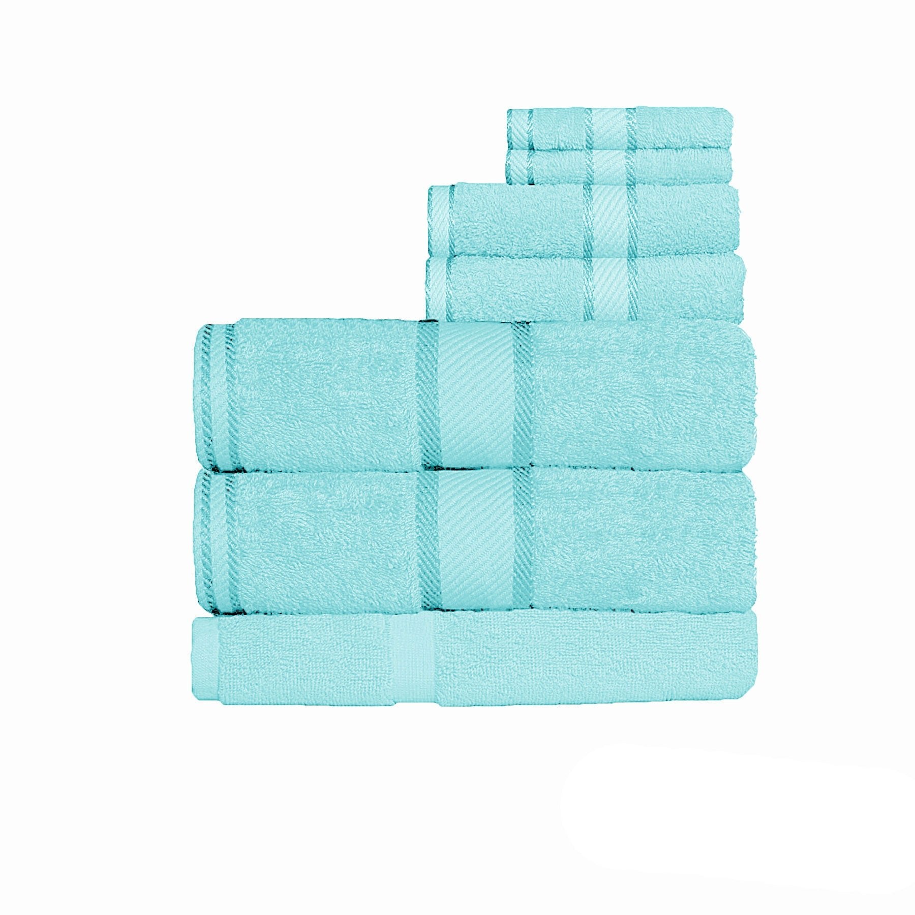550gsm Cotton 7 Pce Bath Sheet Set Turquoise - Home & Garden > Bathroom Accessories - Bedzy Australia