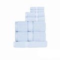 550gsm Cotton 7 Pce Towel Set Baby Blue
