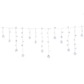 6M Christmas Icicle Lights String Light 160 LED Solar Powered Cold