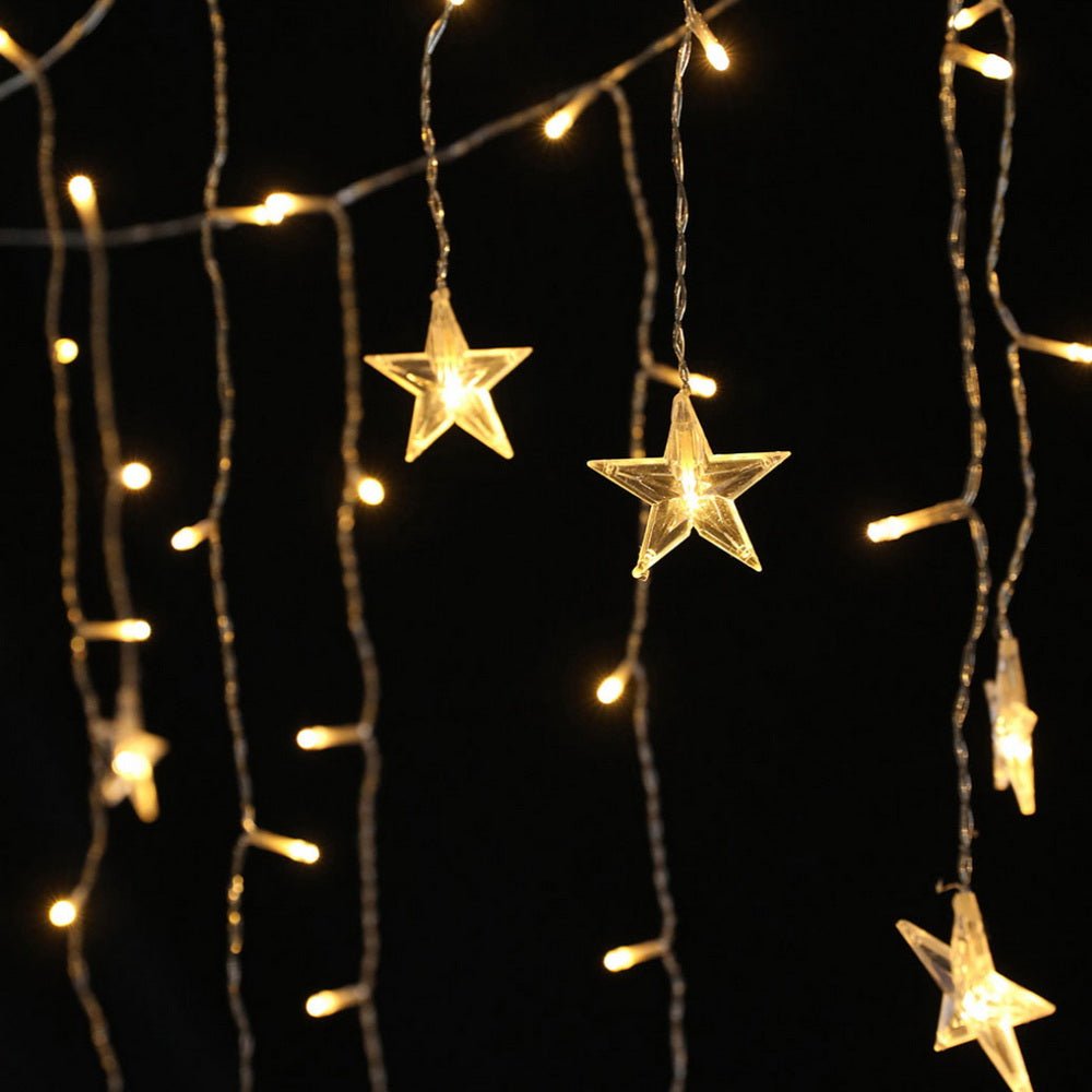 6M Christmas Icicle Lights String Light 160 LED Solar Powered Warm - Occasions > Christmas > Outdoor Decorations & Lights - Bedzy Australia