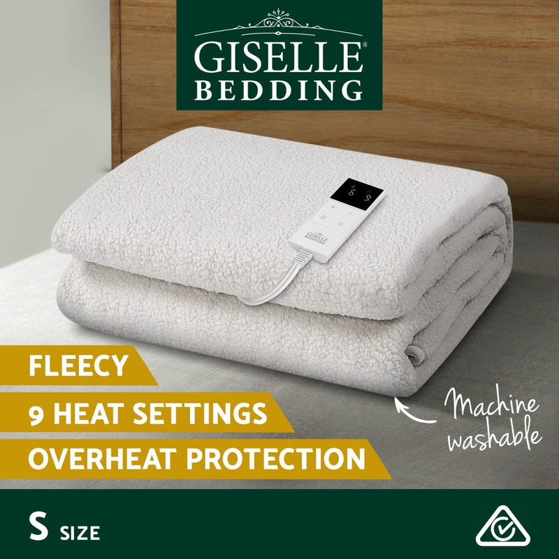 9 Setting Fully Fitted Electric Blanket - Single - Bedzy Australia