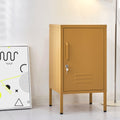 Metal Locker Style Bedside Table - Yellow