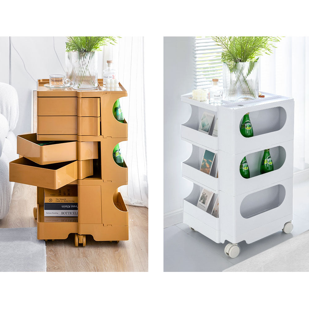 5 Tier Bedside Table Organizer Pink