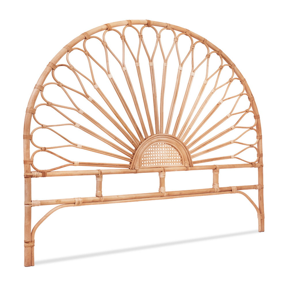 Bed Headboard Queen Bedhead Rattan - MARI Pine-1