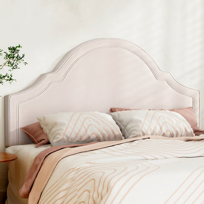 Bed Head Headboard King Velvet IRIS Beige