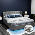 Elouera King Bed Frame With Gas Lift Storage Grey