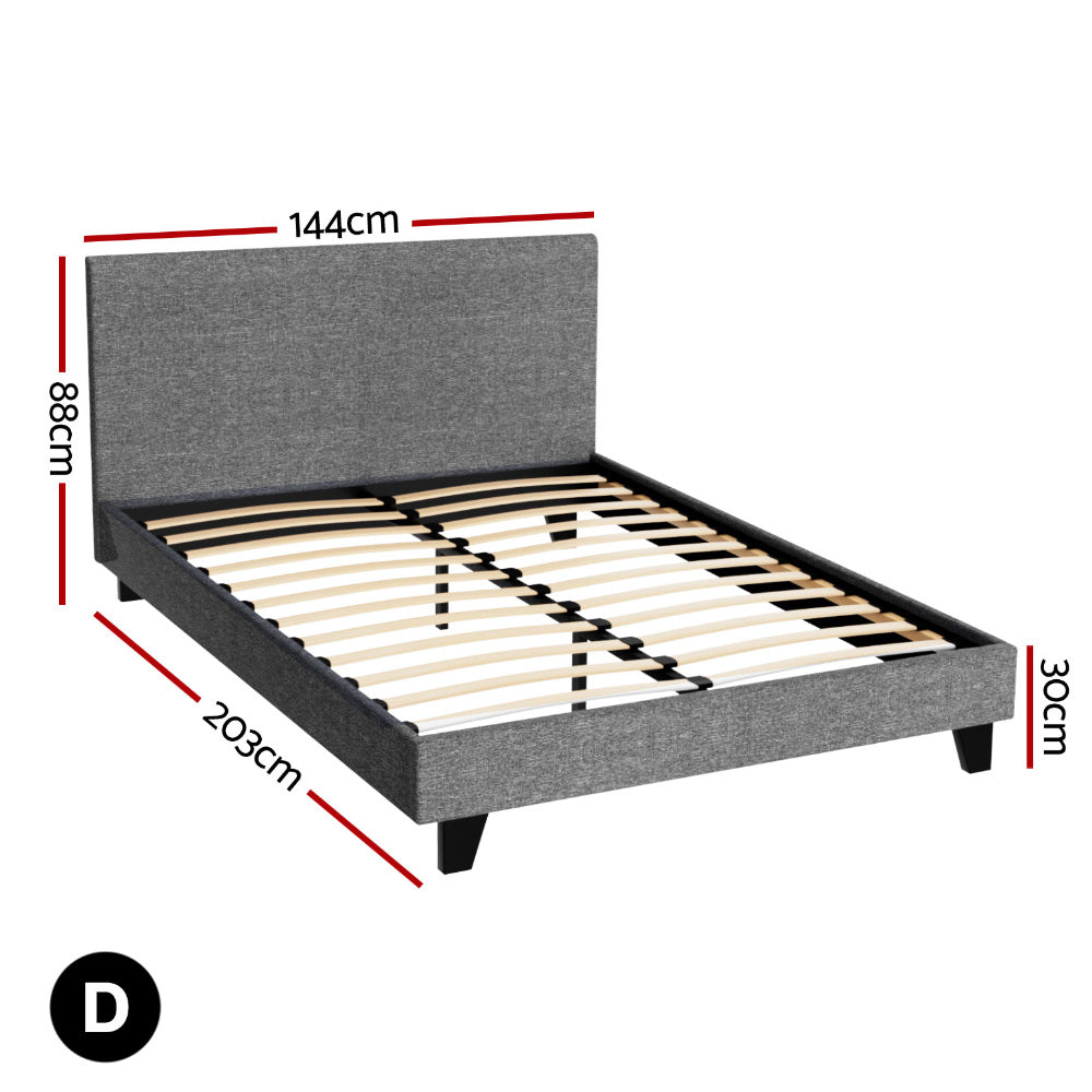 Coogee Double Bed Frame Grey