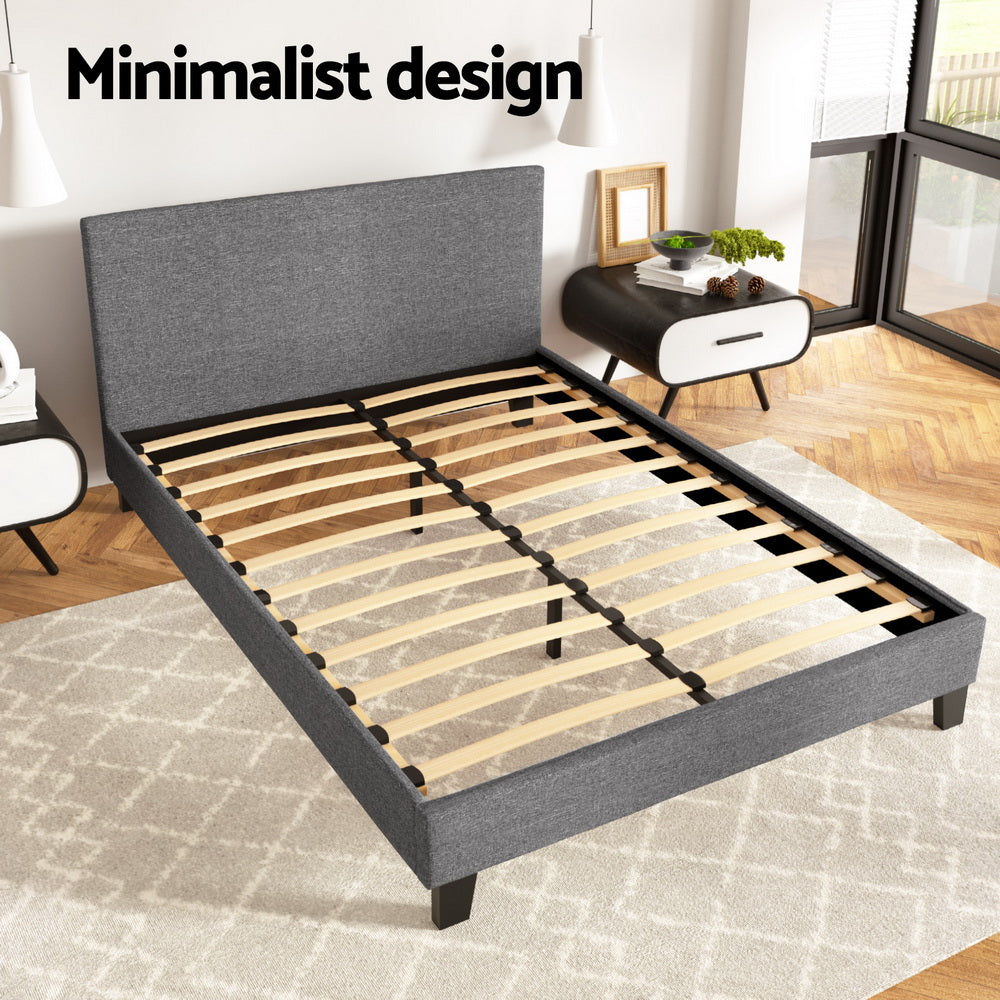 Double Package | Coogee Bed Grey & Reverie Euro Top Mattress (Medium Firm)