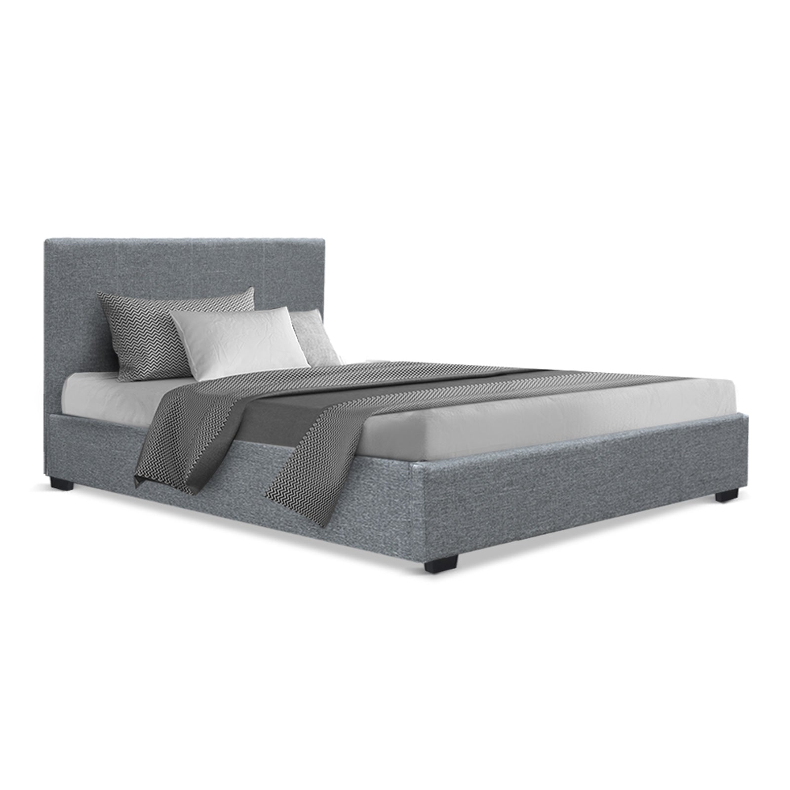 Elwood Gas Lift Storage King Single Bed Frame Grey-6