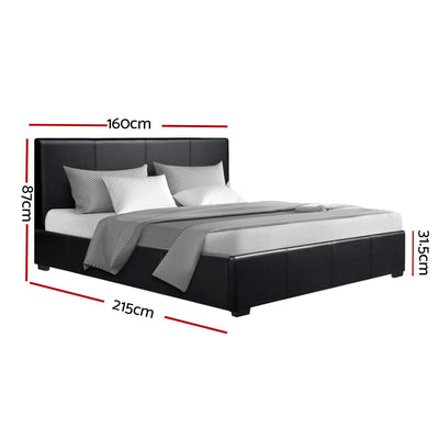Elwood Storage Queen Bed Frame Black