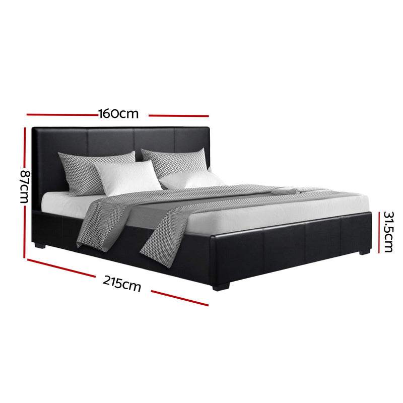 Elwood Storage Queen Bed Frame Black-3