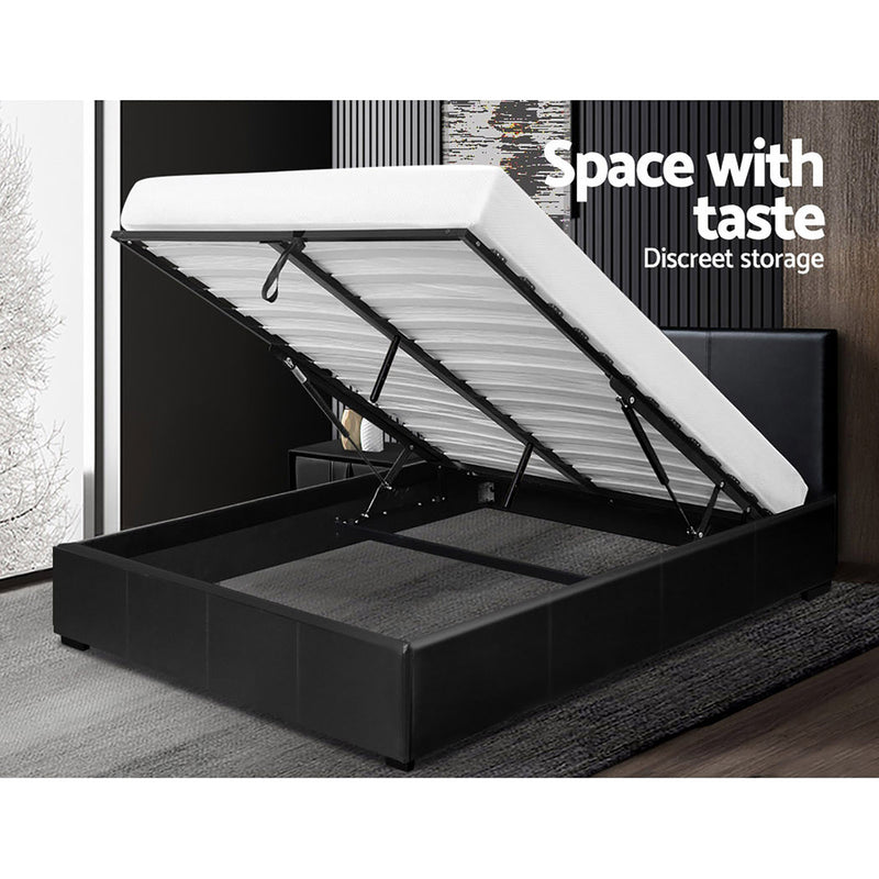 Elwood Storage Queen Bed Frame Black-5