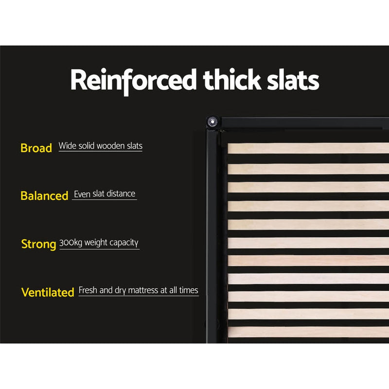 King Size Gas Lift Bed Frame Base with Storage - Grey-5