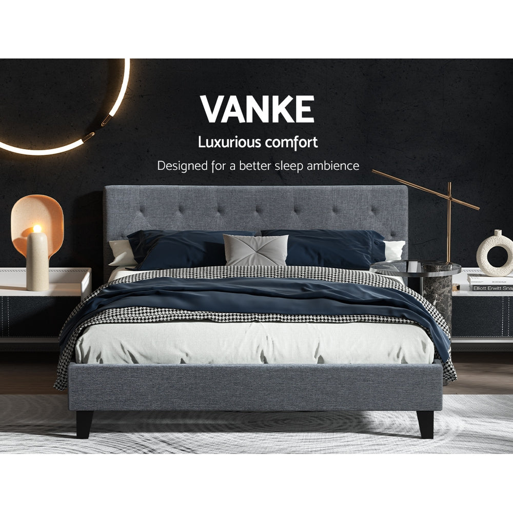 Hyams Queen Bed Frame Grey