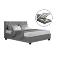 Dorilla Gas Lift Storage Double Bed Frame - Grey