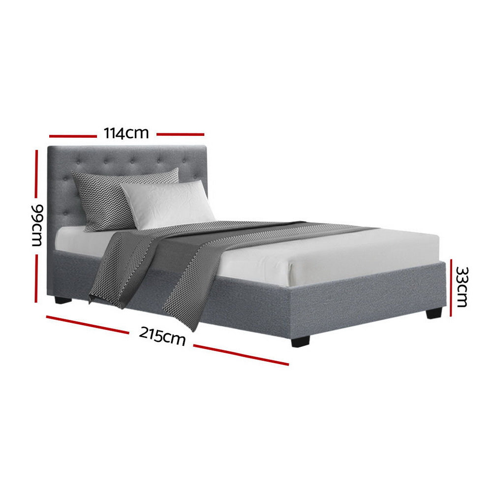 Dorilla Gas Lift Storage King Single Bed Frame - Grey