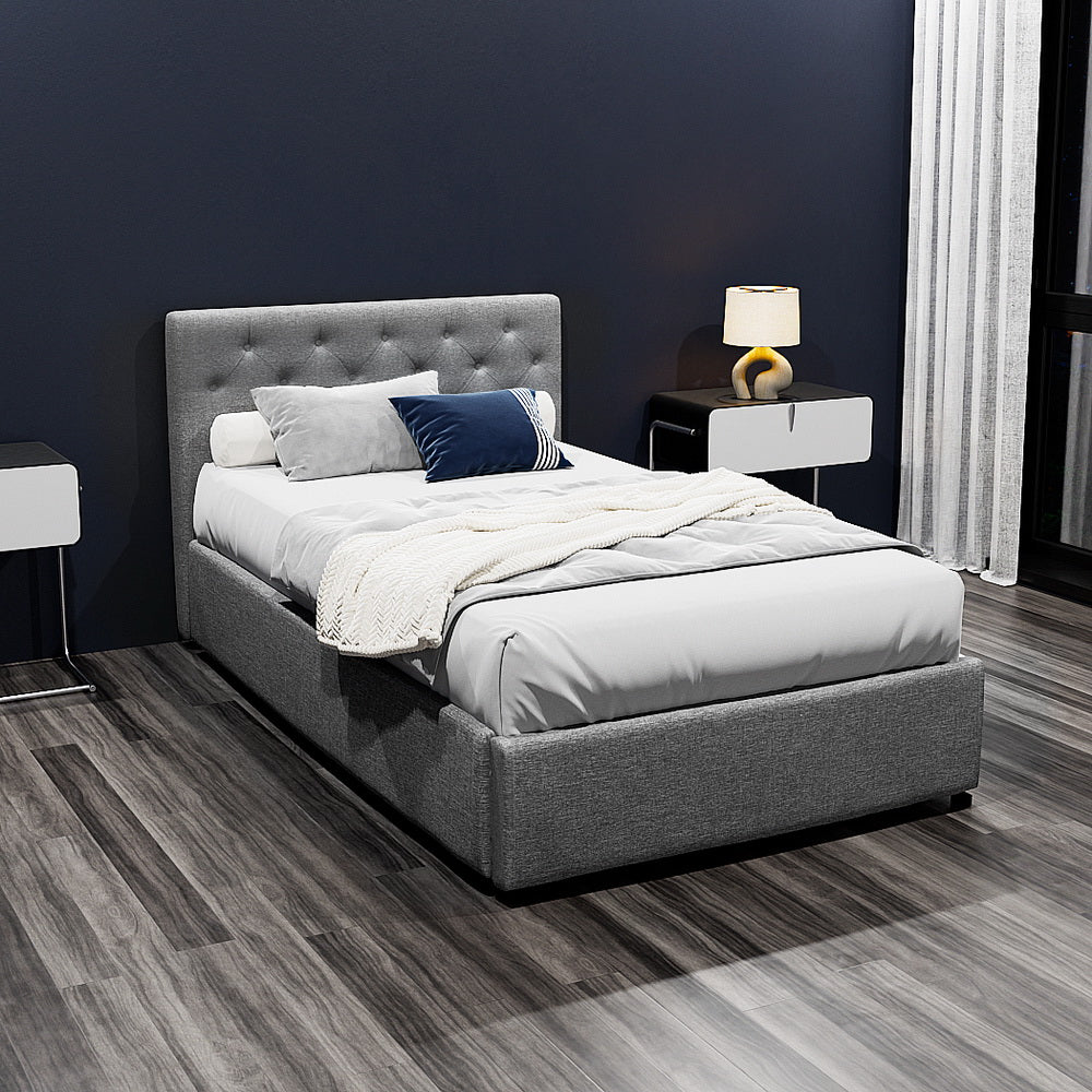 Dorilla Gas Lift Storage King Single Bed Frame - Grey