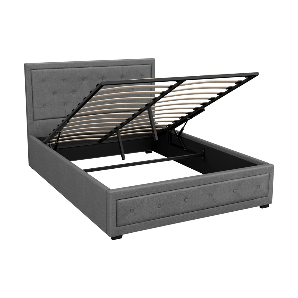 Bronte Storage Double Bed Frame Grey