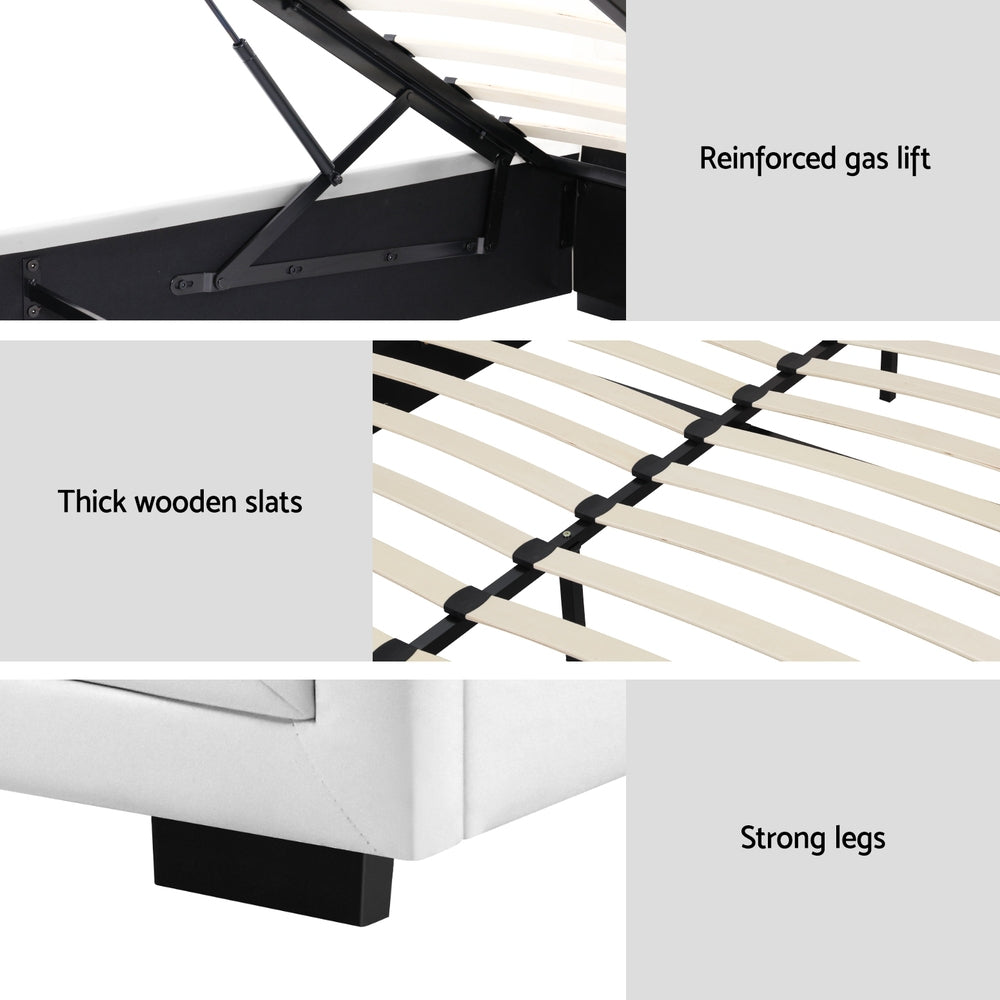 Bronte Storage King Bed Frame White
