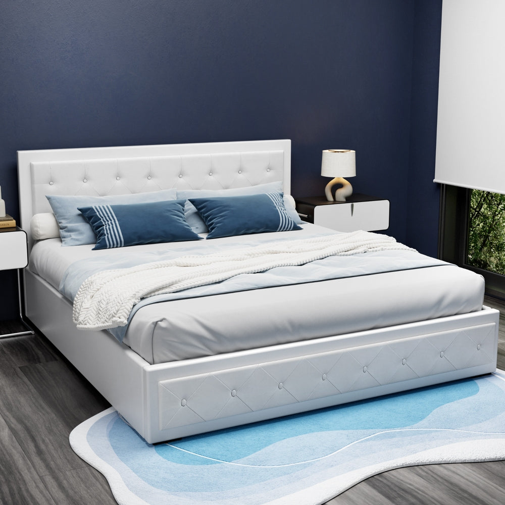 Bronte Storage King Bed Frame White