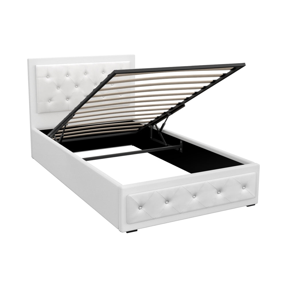 Bronte Storage King Single Bed Frame White