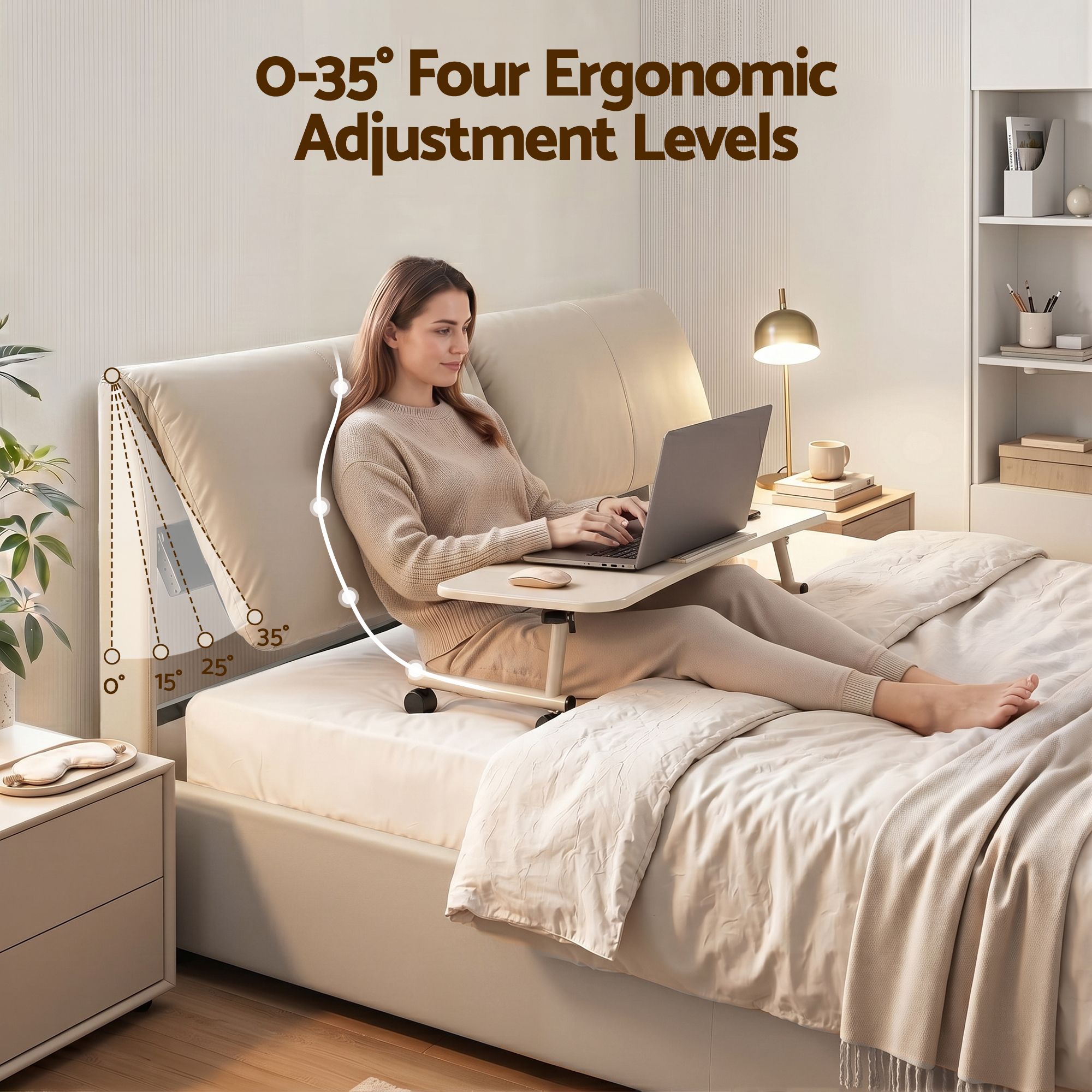 Queen Bed Frame Gas Lift Storage 3 Drawers Adjustable Headboard Platform Base