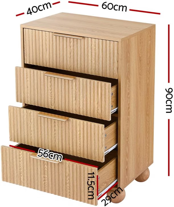 Queen Bed Frame and 2 Chest of Drawers Set with Bouclé Upholstery Platform Bed