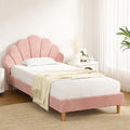 Rosie King Single Bed Frame - Pink Velvet
