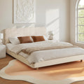 Cloud Double Bouclé Bed Frame – White