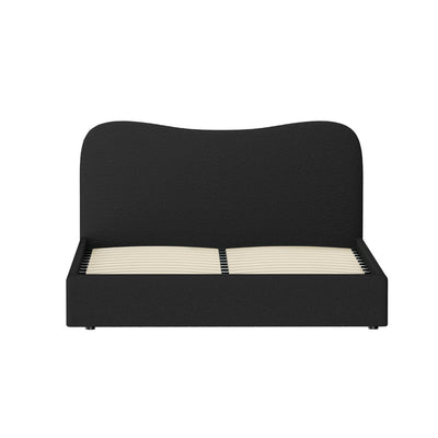 Albany Bouclé Queen Bed Frame - Black