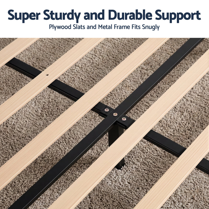 Hush Double Upholstered Bed Frame with Velvet Headboard - Grey-6