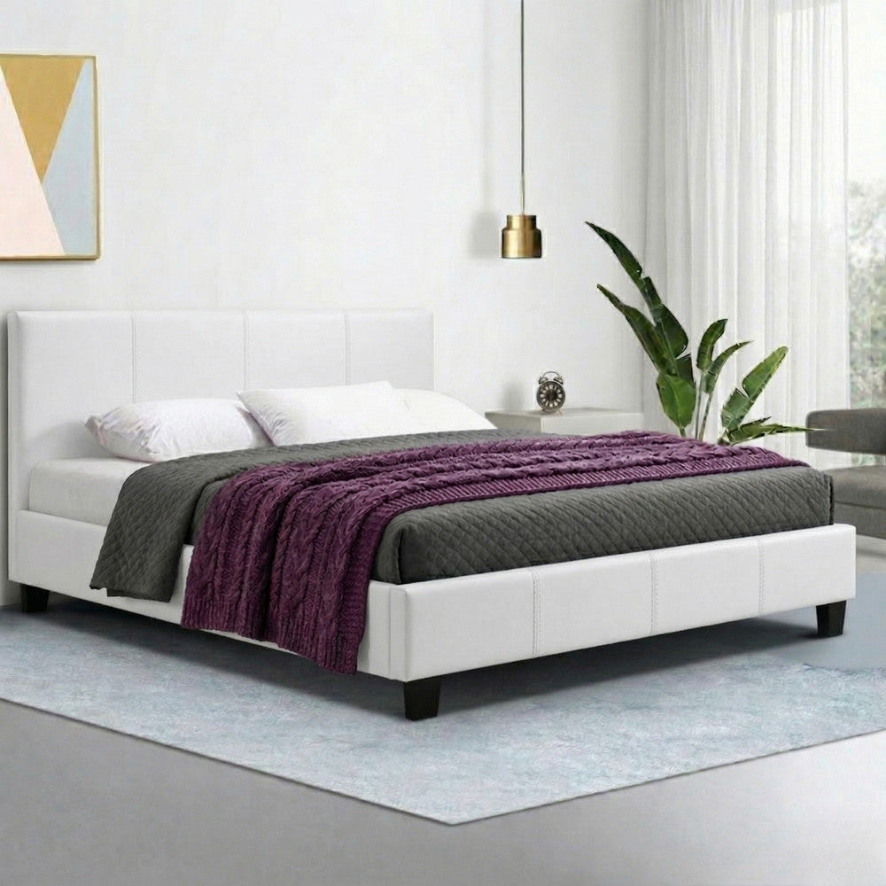 Double Package | Coogee Bed White & Reverie Euro Top Mattress (Medium Firm)