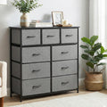 Chest of 9 Drawers Storage Dresser Tallboy Dark Grey