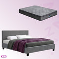 Double Package | Coogee Bed Grey & Reverie Euro Top Mattress (Medium Firm)
