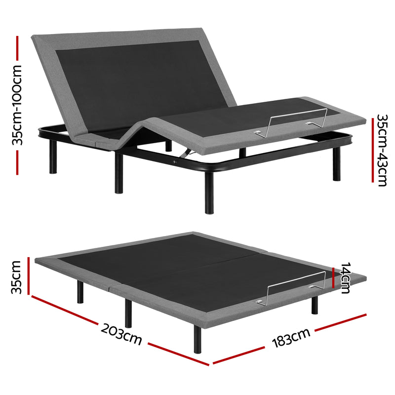 Adjustable Bed Frame King Size Electric Bed Base Wireless Remote Control Zero Gravity Power Bed Foundation-3