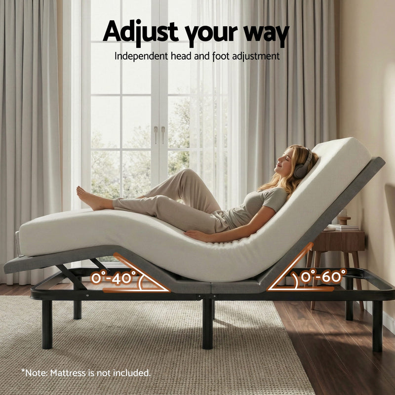 Adjustable Bed Frame King Size Electric Bed Base Wireless Remote Control Zero Gravity Power Bed Foundation-5