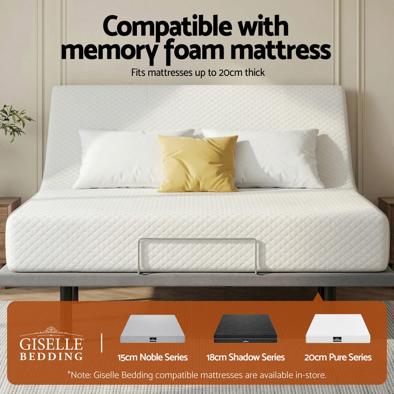 Adjustable Bed Frame King Size Electric Bed Base Wireless Remote Control Zero Gravity Power Bed Foundation-7