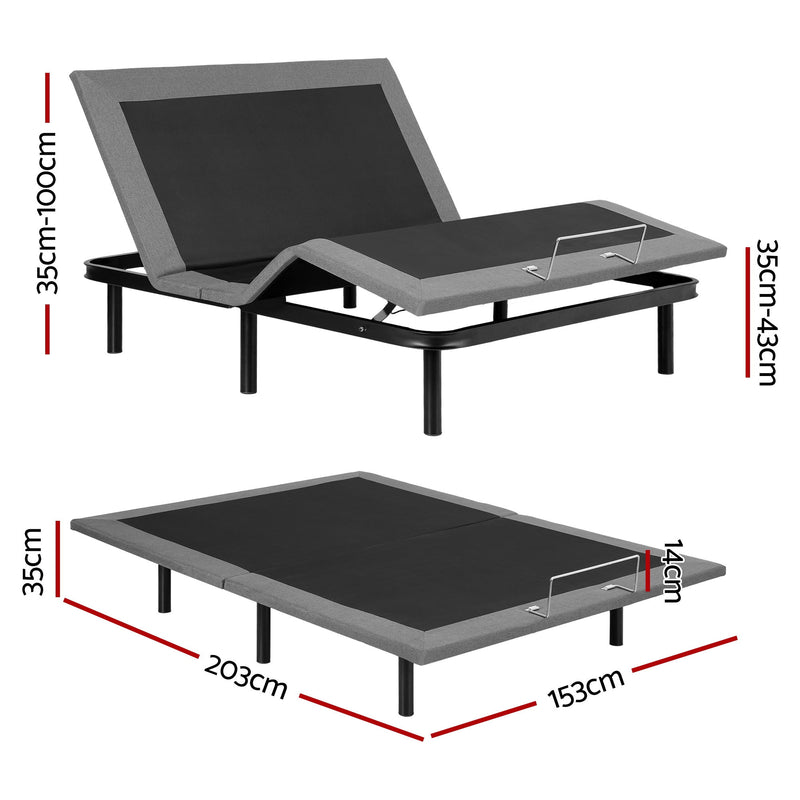 Adjustable Bed Frame Queen Size Electric Bed Base Wireless Remote Control Zero Gravity Power Bed Foundation-3
