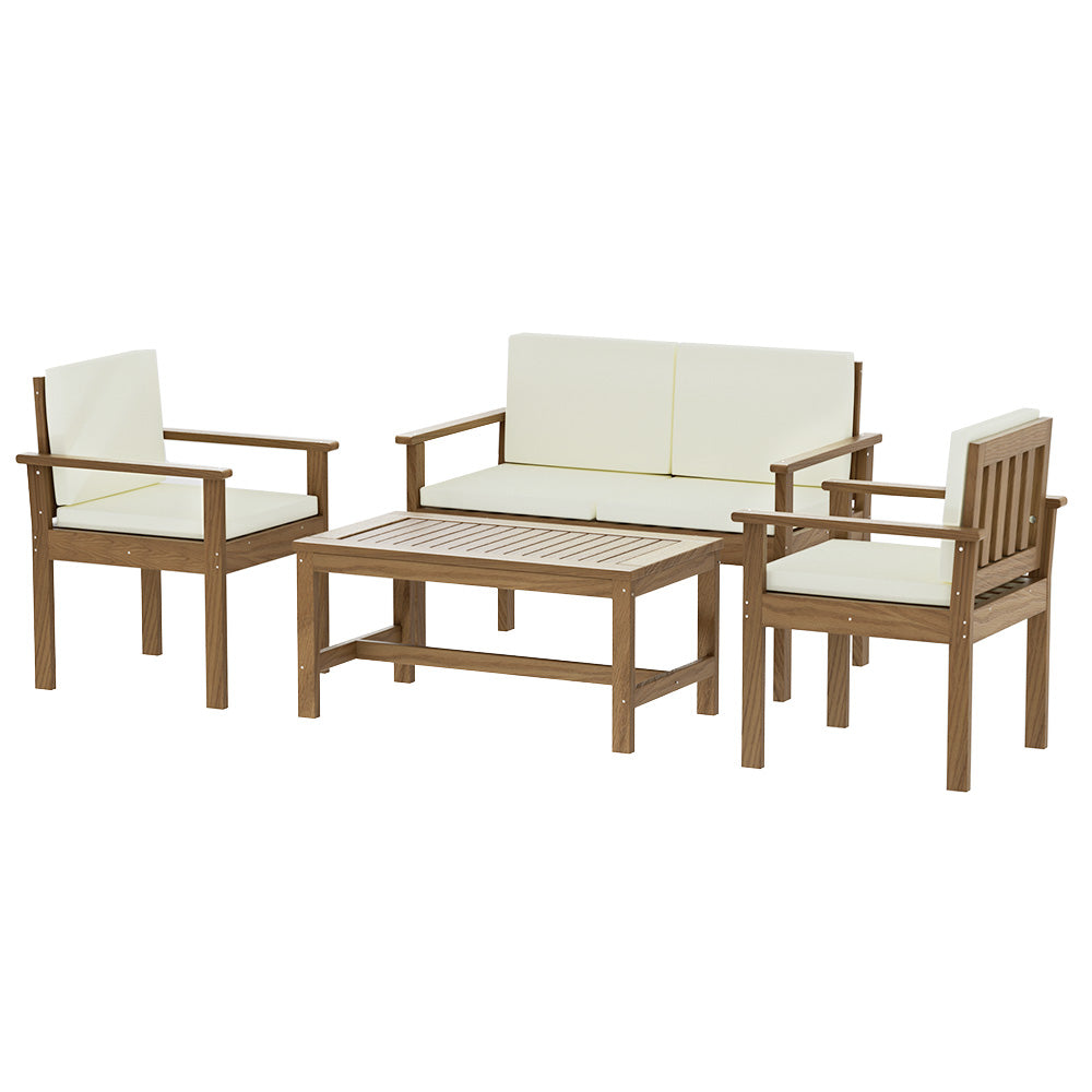 4 Seater Acacia Wood Lounge Setting