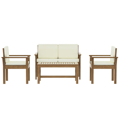 4 Seater Acacia Wood Lounge Setting
