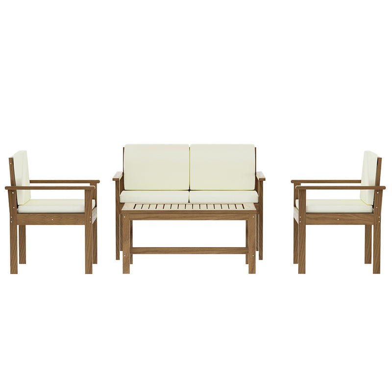 4 Seater Acacia Wood Lounge Setting-3