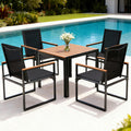 5PCS Outdoor Dining Set Table and Chairs Patio Garden Furniture Bistro Set