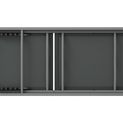 Aluminium Sun Lounger With Wheels Grey