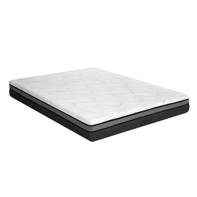 Belle Cool Gel Memory Foam Mattress 25cm Thick - Double with medium-firm feel and breathable design on white background