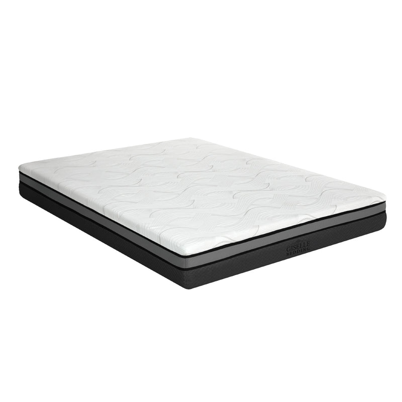 Belle Cool Gel Memory Foam Mattress 25cm Thick - Double with medium-firm feel and breathable design on white background